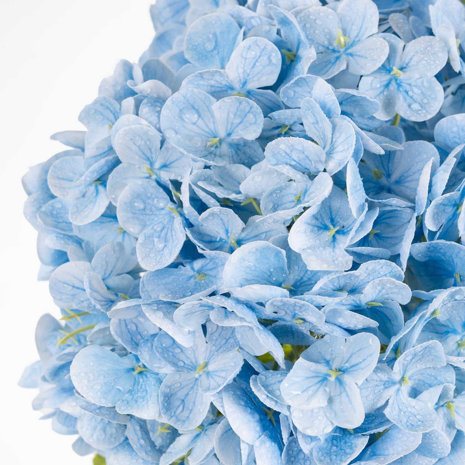 3 Pcs Light Blue Hydrangea Artificial Flowers,21 inches Latex Real Touch Faux…