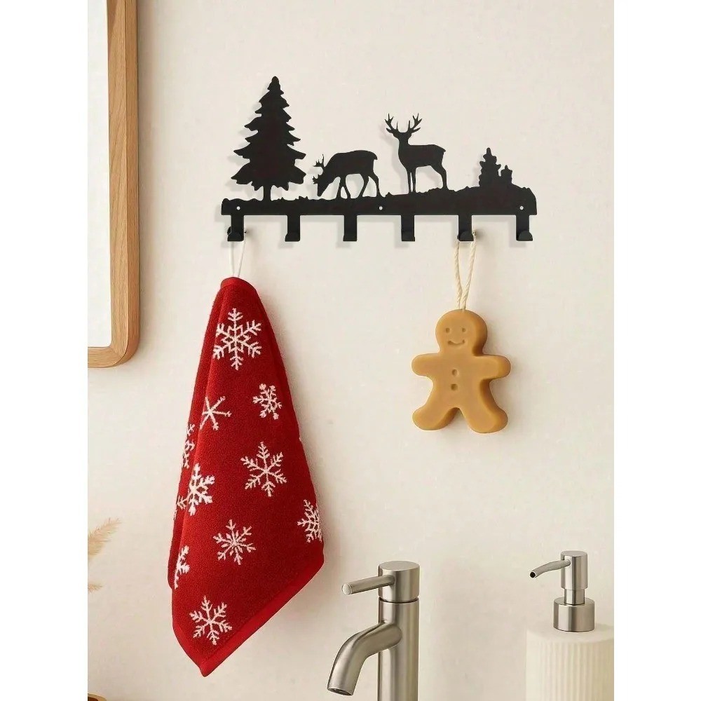 Matte Black Heavy Duty Rustproof Wall Hooks Entryway Kitchen Bathroom Organizer