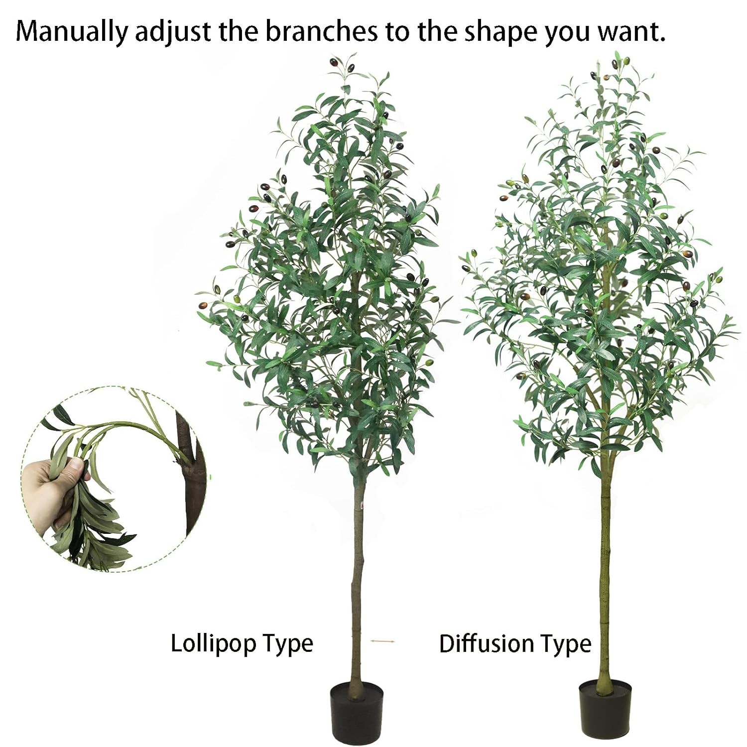 6ft Artificial Olive Tree Indoor Silk Leaves Fake Plant Tall 70-80 chars ✓