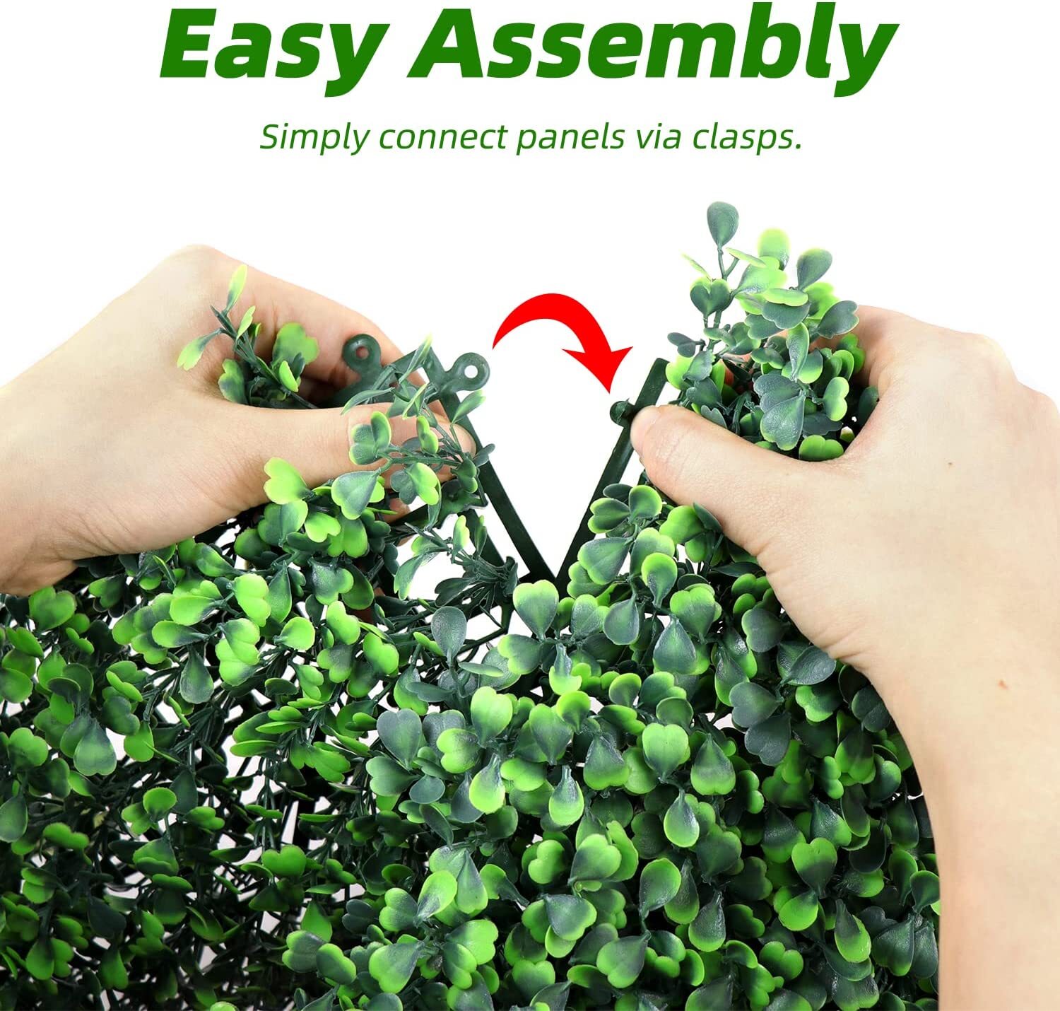 Artificial Plant Grass Mat Greenery Boxwood Wall Hedge Plant Fence Foliage Panel