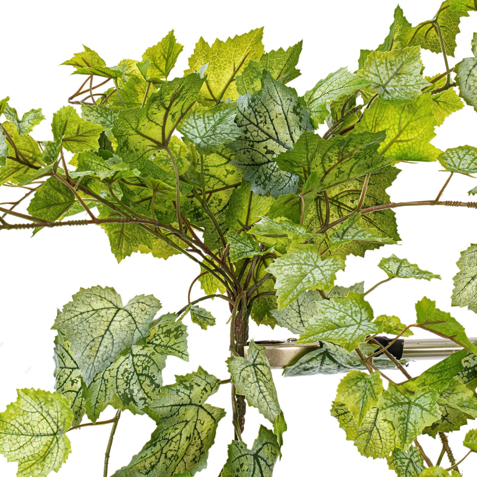 Vickerman 51″ Fabric Artificial Grape Leaf Ivy Hanging Bush in Green/White