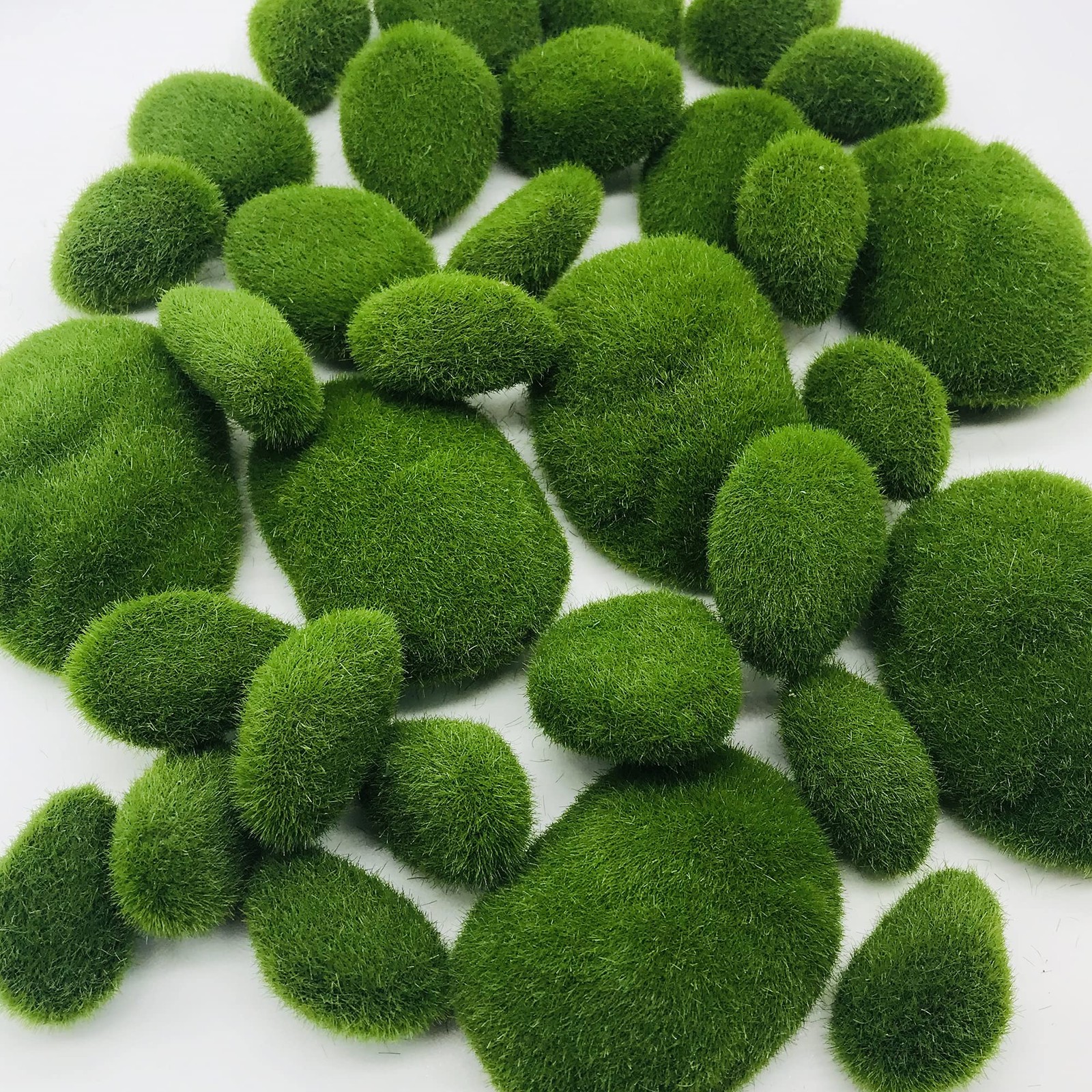 30 PCS Green Moss Balls 30g Preserved Green Moss Floral Arrangement Craft