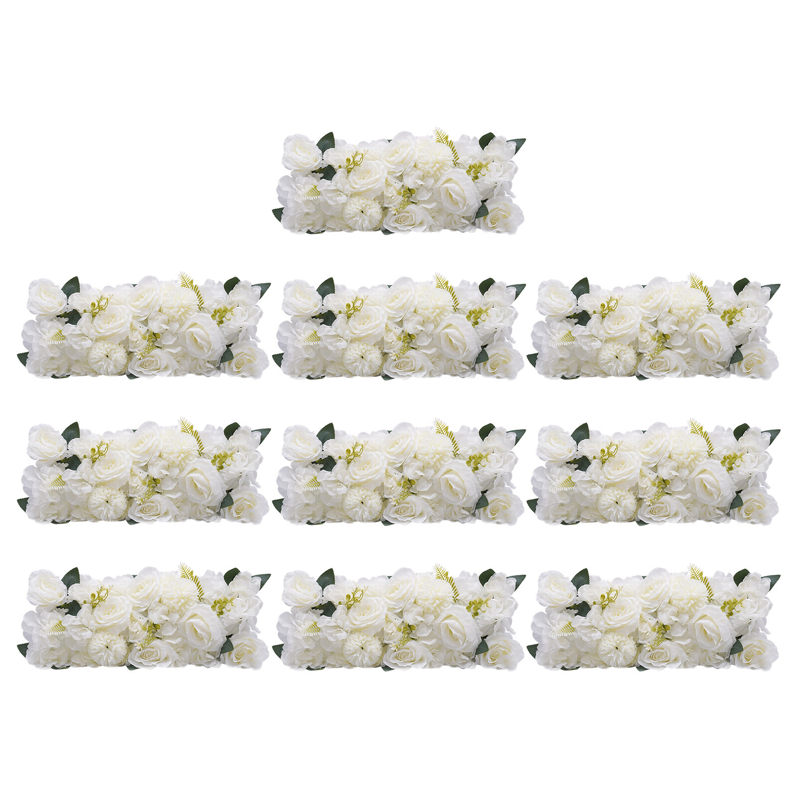 10* White Wedding Dining Table Artificial Silk Rose Flower Centerpieces 52*28cm