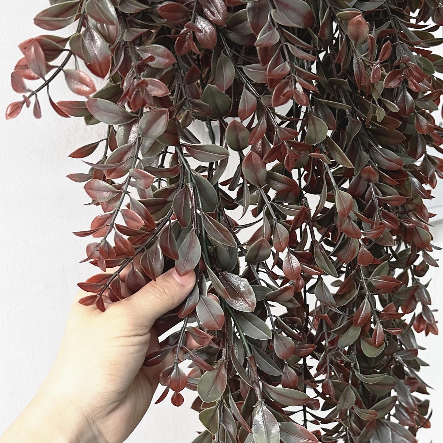 Artificial Hanging Plants Fake Vines Greenery Plastic Leaves Ivy Faux Garland…