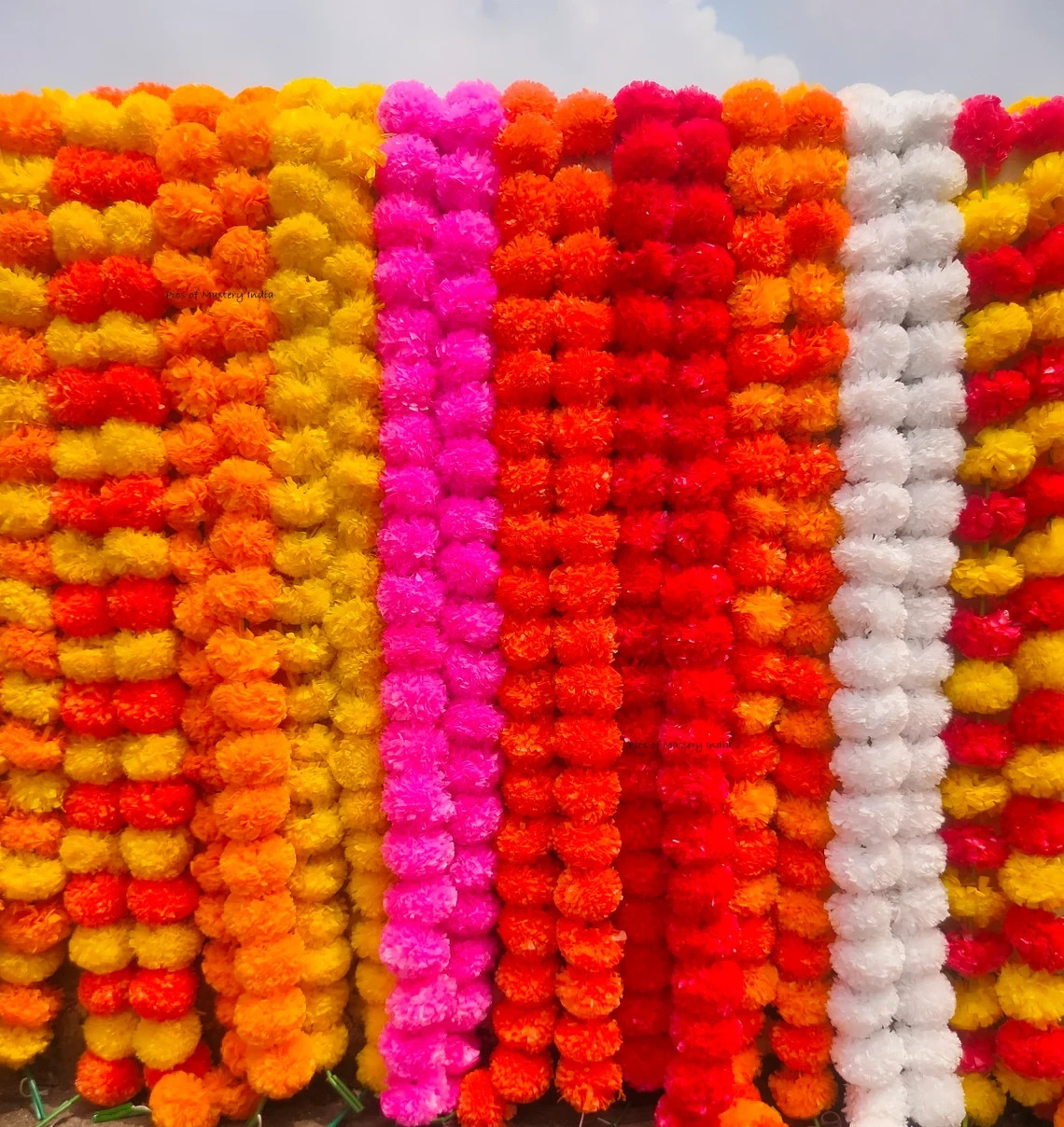 Artificial Marigold Flower Garlands Vine Wedding Event Party Home Wholesale Lot