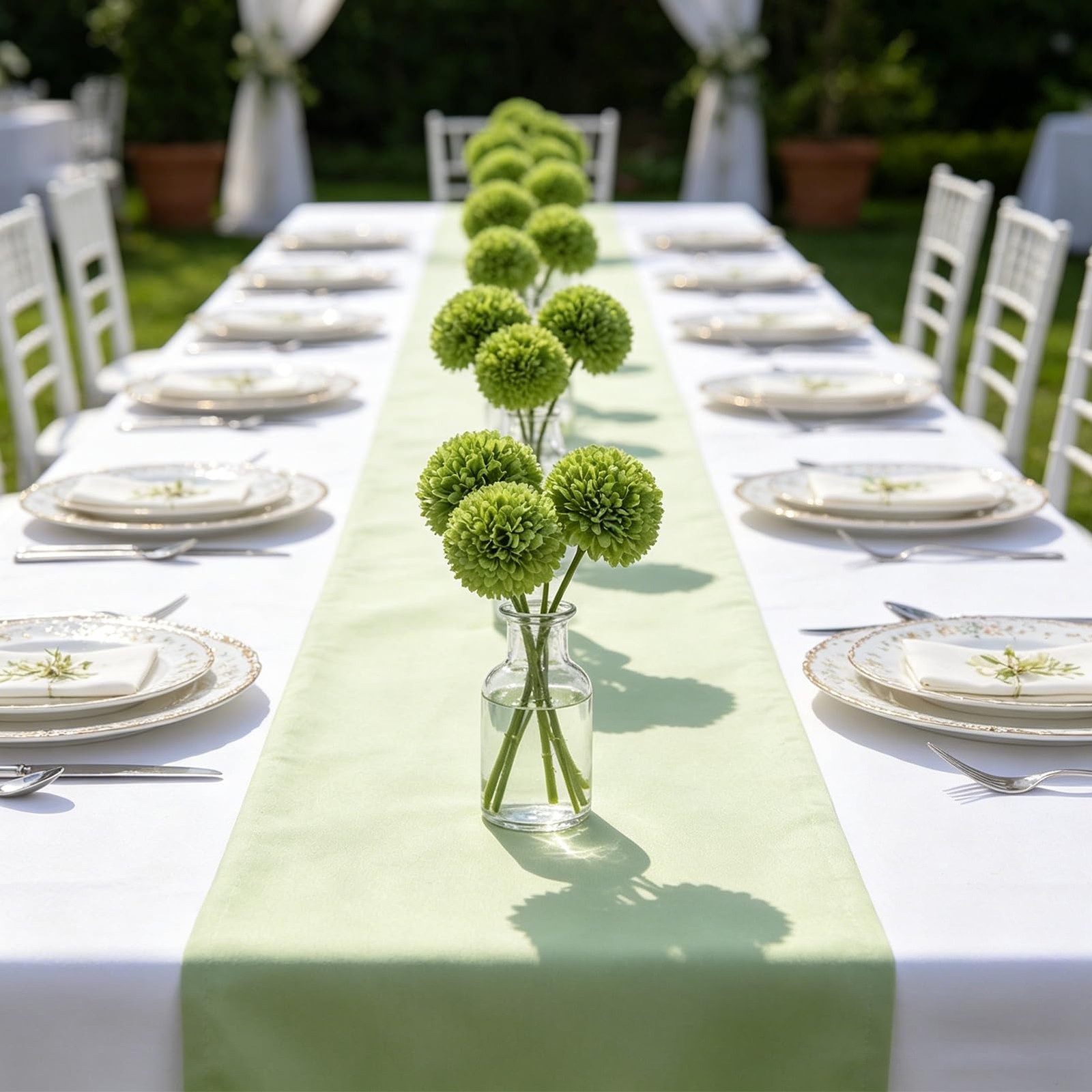 15 Pcs Artificial Chrysanthemums Flowers Green Flowers Silk Flowers Fake Mums…