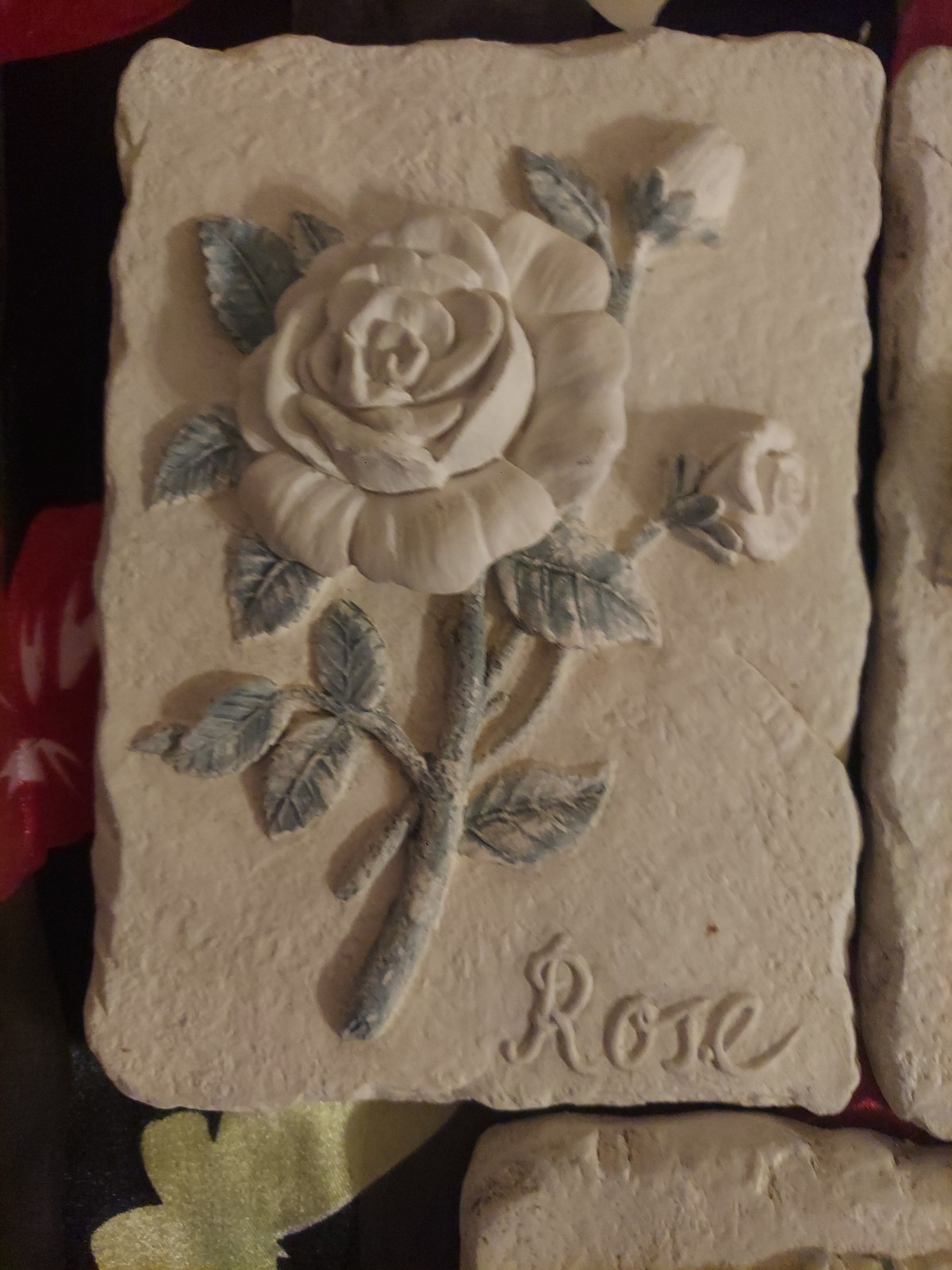 Excellent Condition Flower Raised Wall Decor 3 Pieces