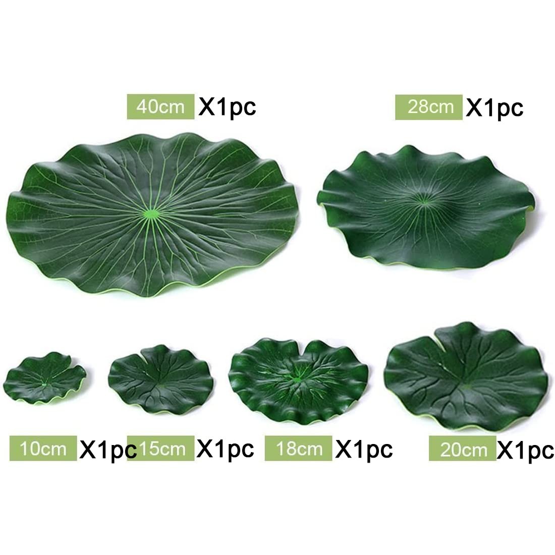 Artificial Realistic Lily Pads Floating Scenery Lotus Pods for Pool Decoration A