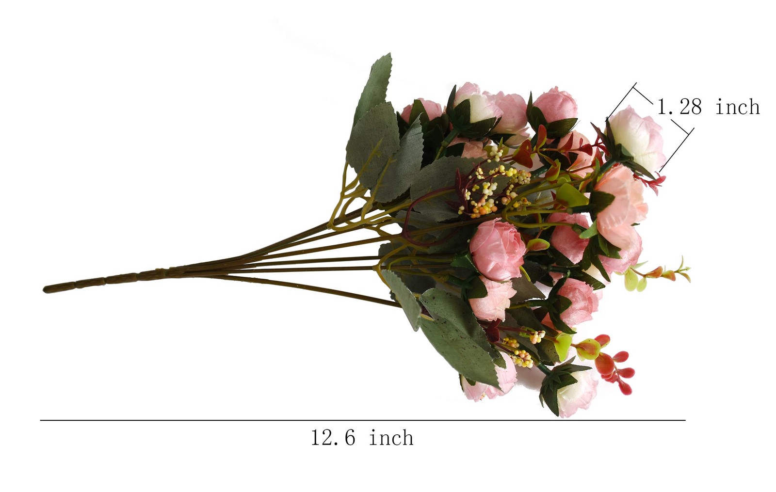 7 Branch 21 Heads Artificial Flowers Mini Rose Bouquet Silk Rose Bouquet Wedding