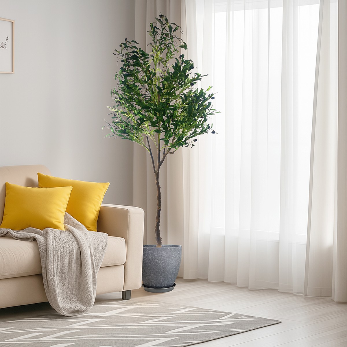 Artificial Olive Tree for Living Room Decor with Plant Pot