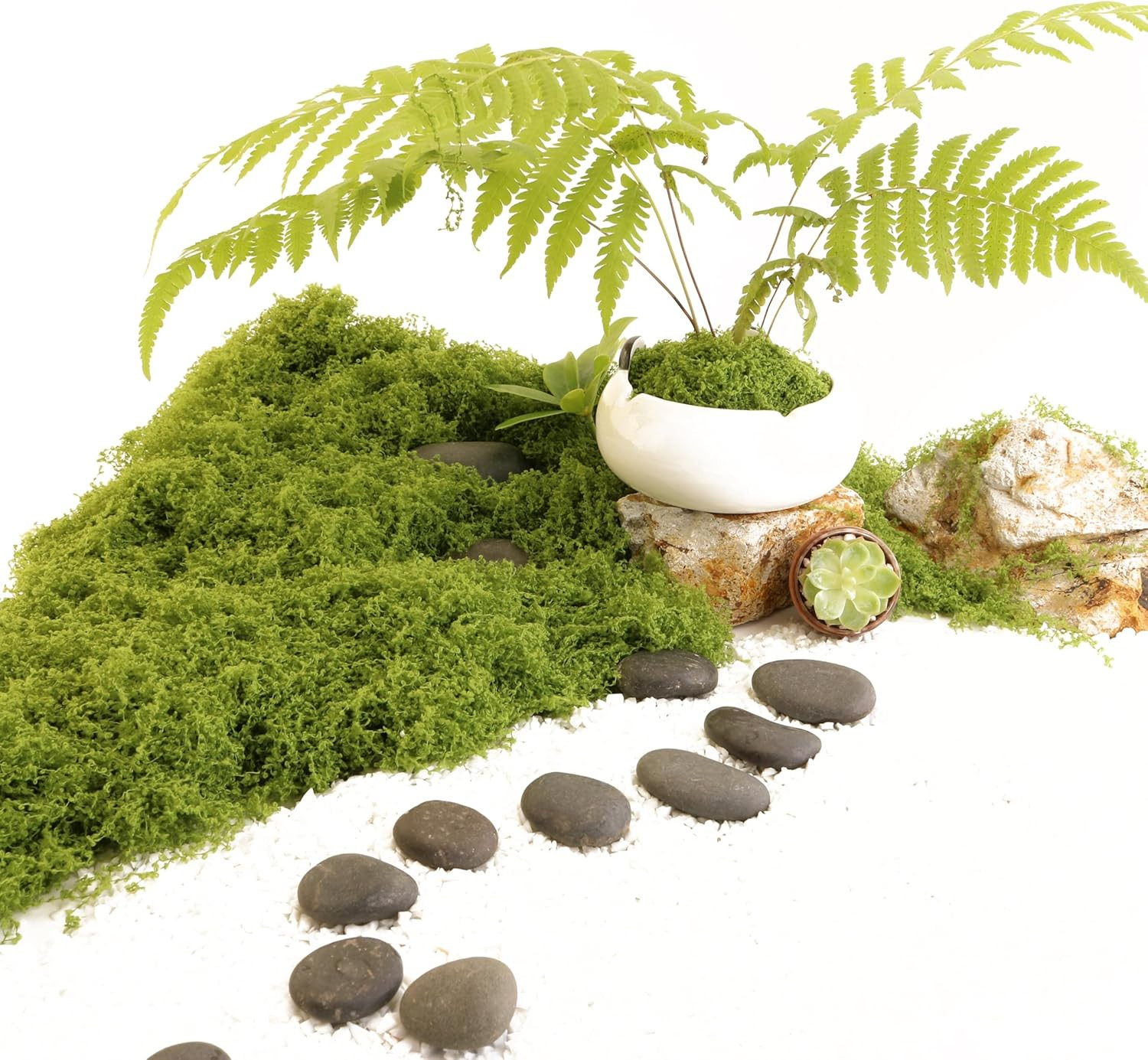 Green Moss Crafts, Artificial Grass Forest Potted Plants, DIY Craft Decoration f