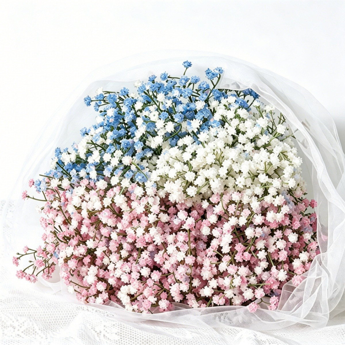18Pcs Artificial Fake Babys Breath Flowers Faux Gypsophila Wedding Home Decor