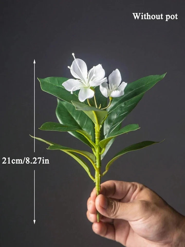 21-31cm Artificial Azaleas Plants Fake Rubber Tree Tropical Palm Leaves Faux