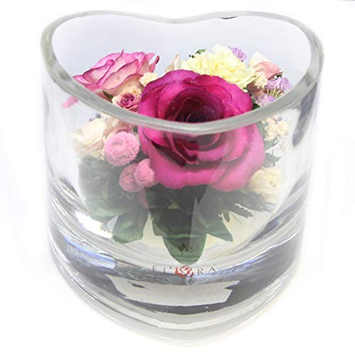 | Long Lasting Roses in Sealed Glass Vase | Preserved Fresh Cut Rose | Unique