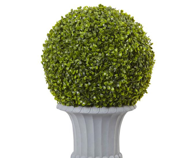 Improvements Set of 2 Artificial 13 in. floral sphere greenery with flower 28B