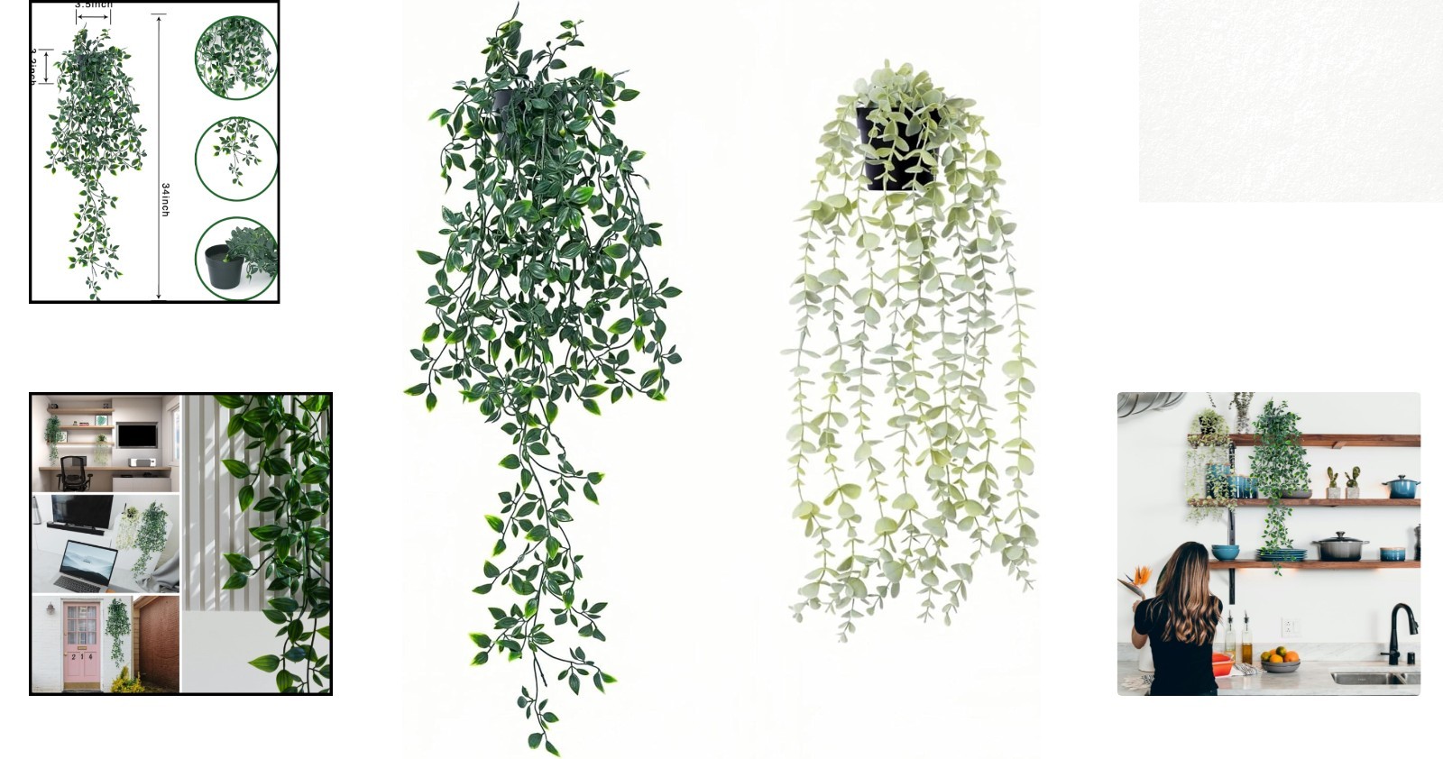 Artificial Eucalyptus & Mandala Plants – 2-pack Boho Decor for Indoor & Outdoor
