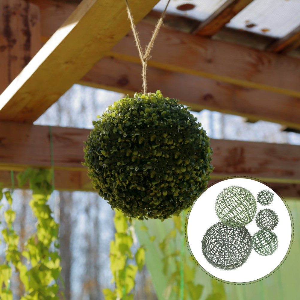 5Pcs Sturdy Plastic Artificial Plant Topiary Ball Holder Green Flower Shelf Rack