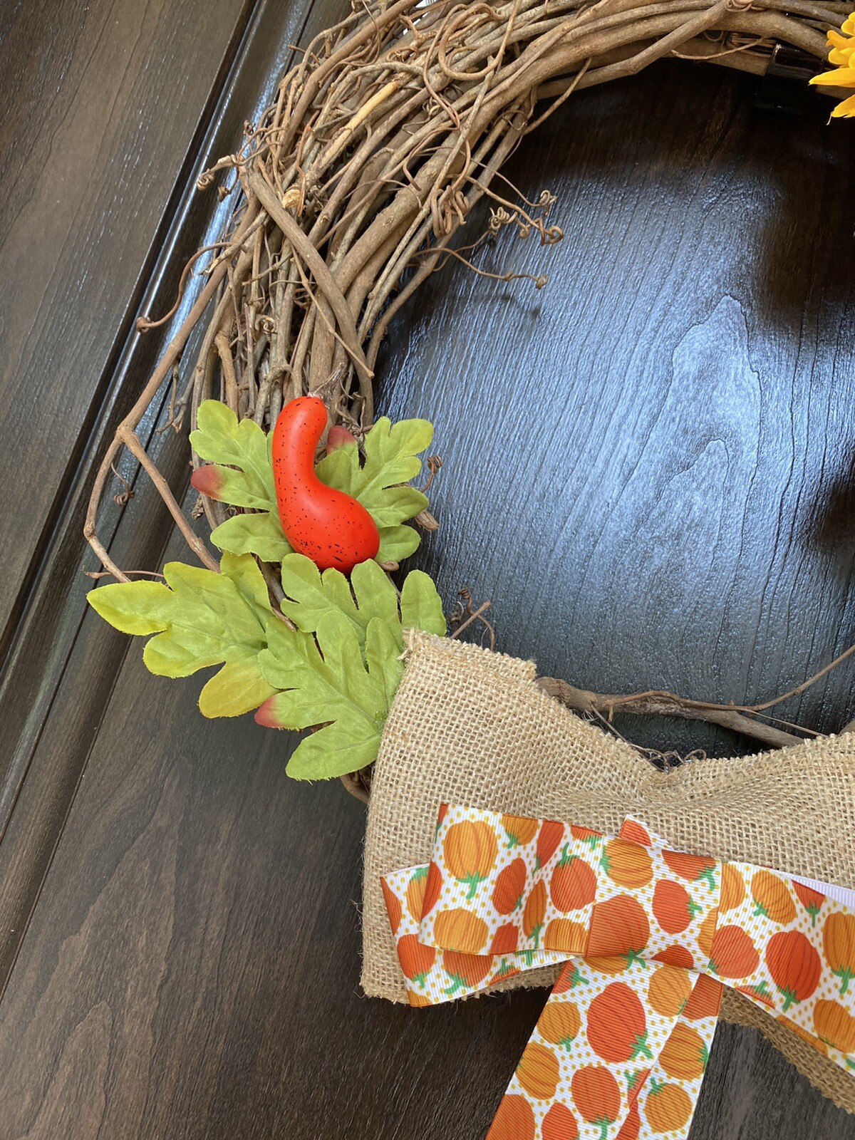 Thanksgiving fall Season harvest Door ￼wreaths pumpkin Halloween 18”￼