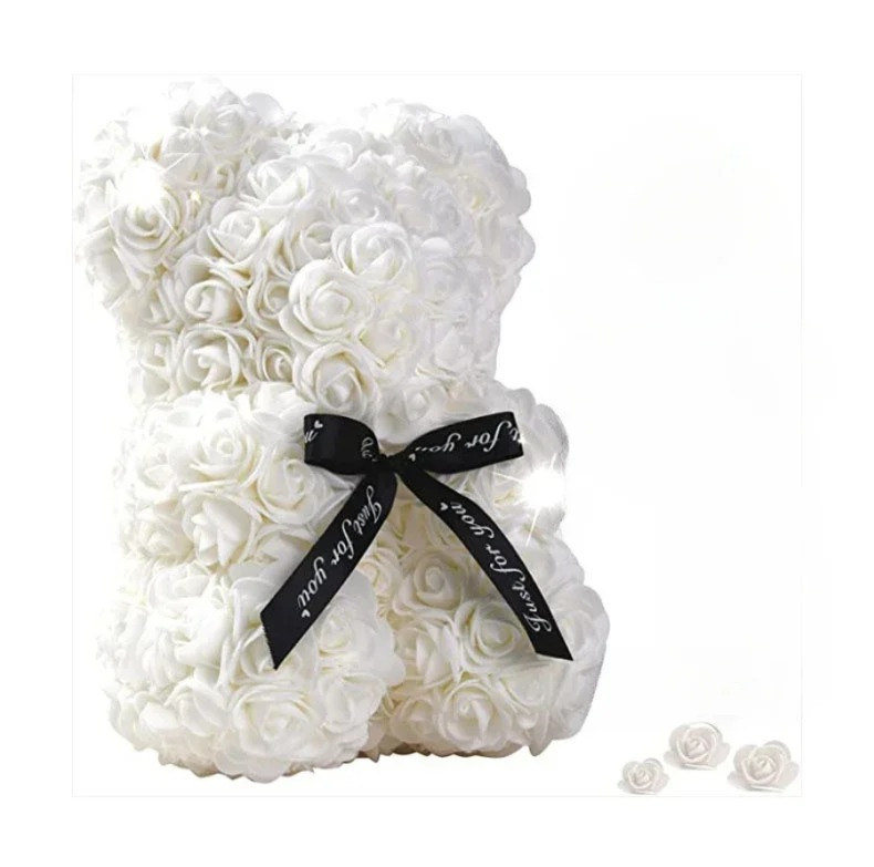 1pcs 25cm Eternal Rose Teddy Bear Artificial Flower Romantic Gift Decor – NEW
