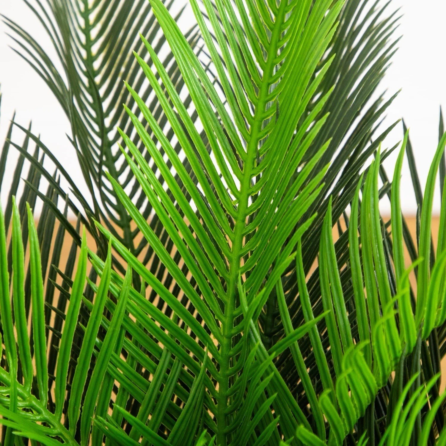 30″ UV Resistant Artificial Cycas Palm Tree in White Planter. Retail $134