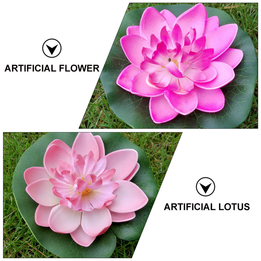 10PCS Artificial Floating Floating Flowers Fountain Artificial Pond Plants