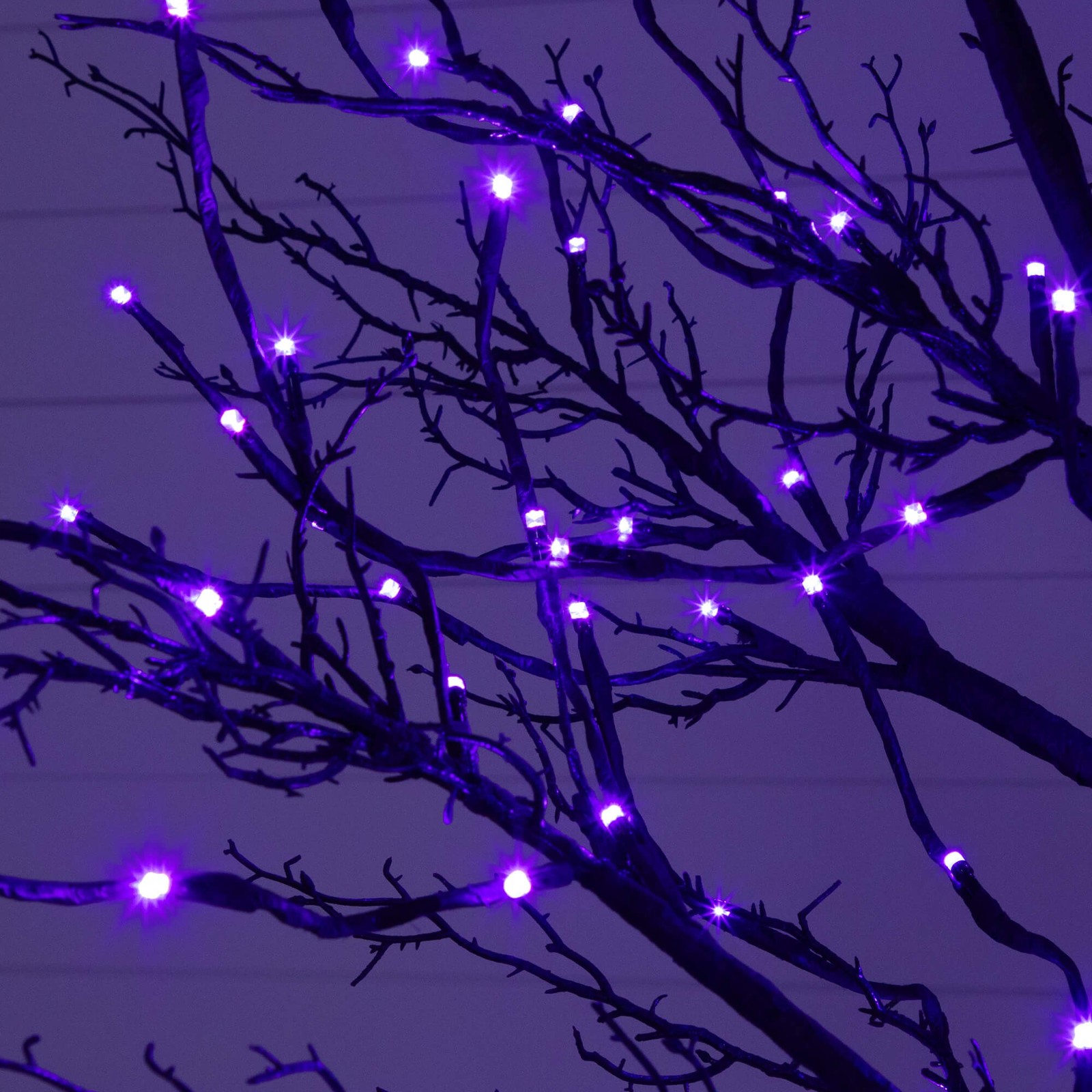 Nearly Natural 8ft Pre-Lit Halloween Deluxe Black Twig Tree w/ 216 LED