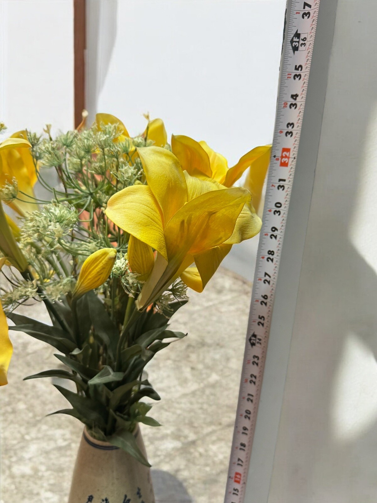 Artificial Yellow Faux Flowers In Vase Asian Home Decor Bargains Deals Sales Buy