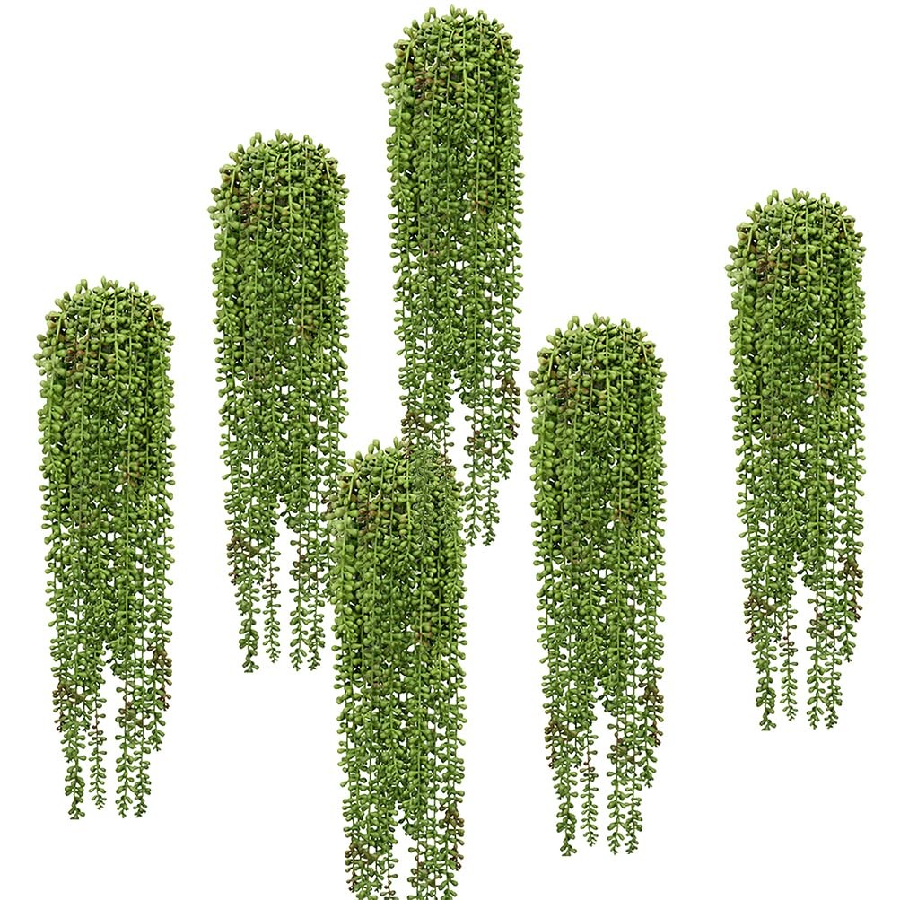 New SzJias 6 Pcs String of Pearls Plant Artificial Hanging Succulents Plants for