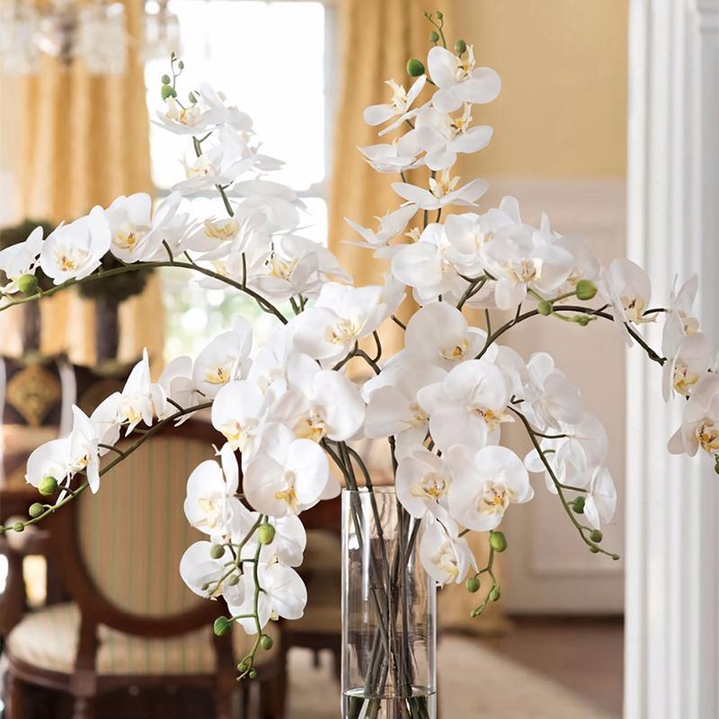 9 Heads 98cm Artificial Butterfly Orchid Flowers Fake Moth Orchids Flowers