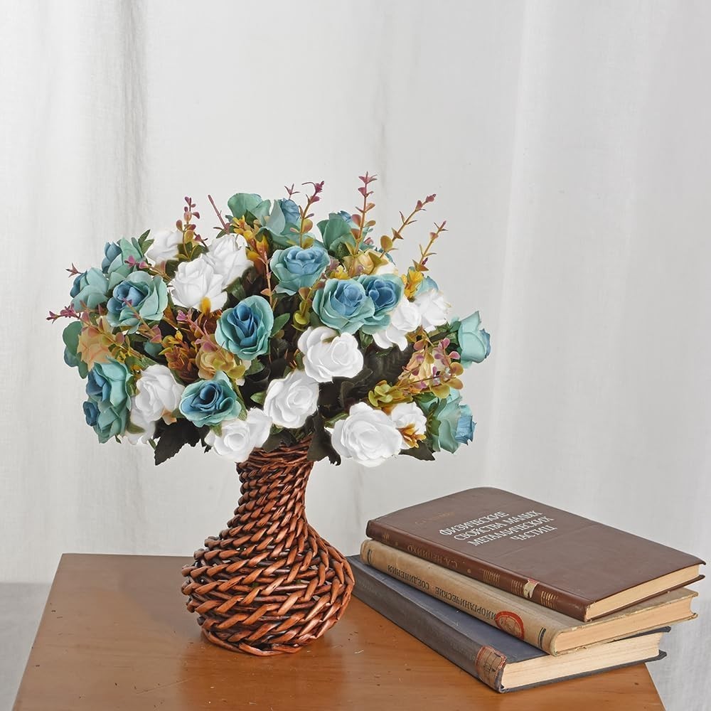 Artificial Flowers,2 Packs of Artificial Roses.24 Little Rose Silk Flowers. P…