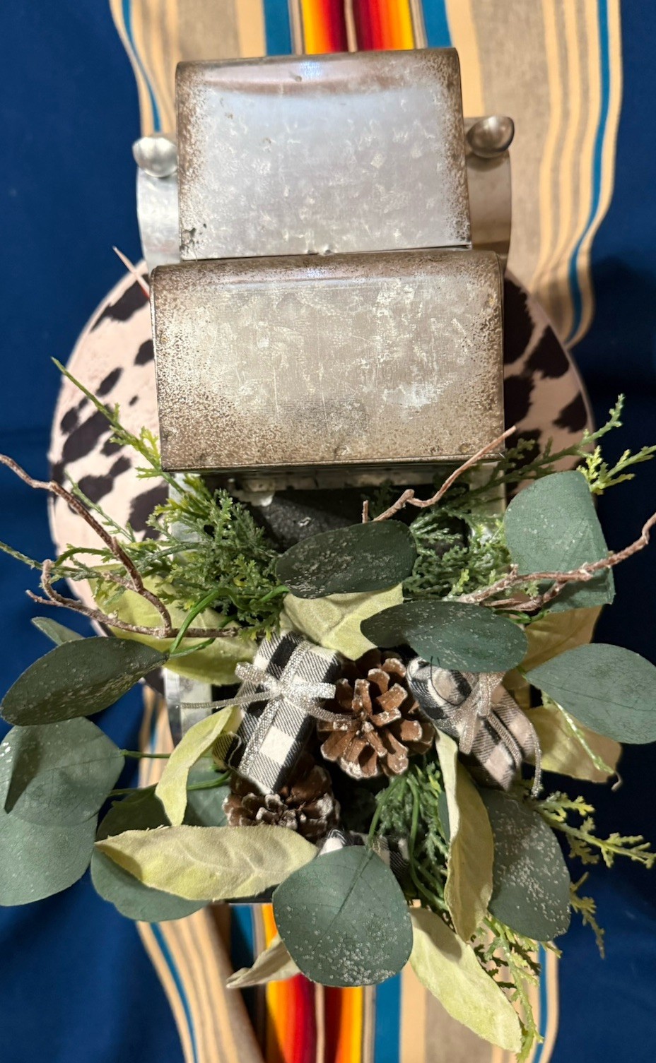 Old Time Galvanized Truck Artificial Floral Arrangement