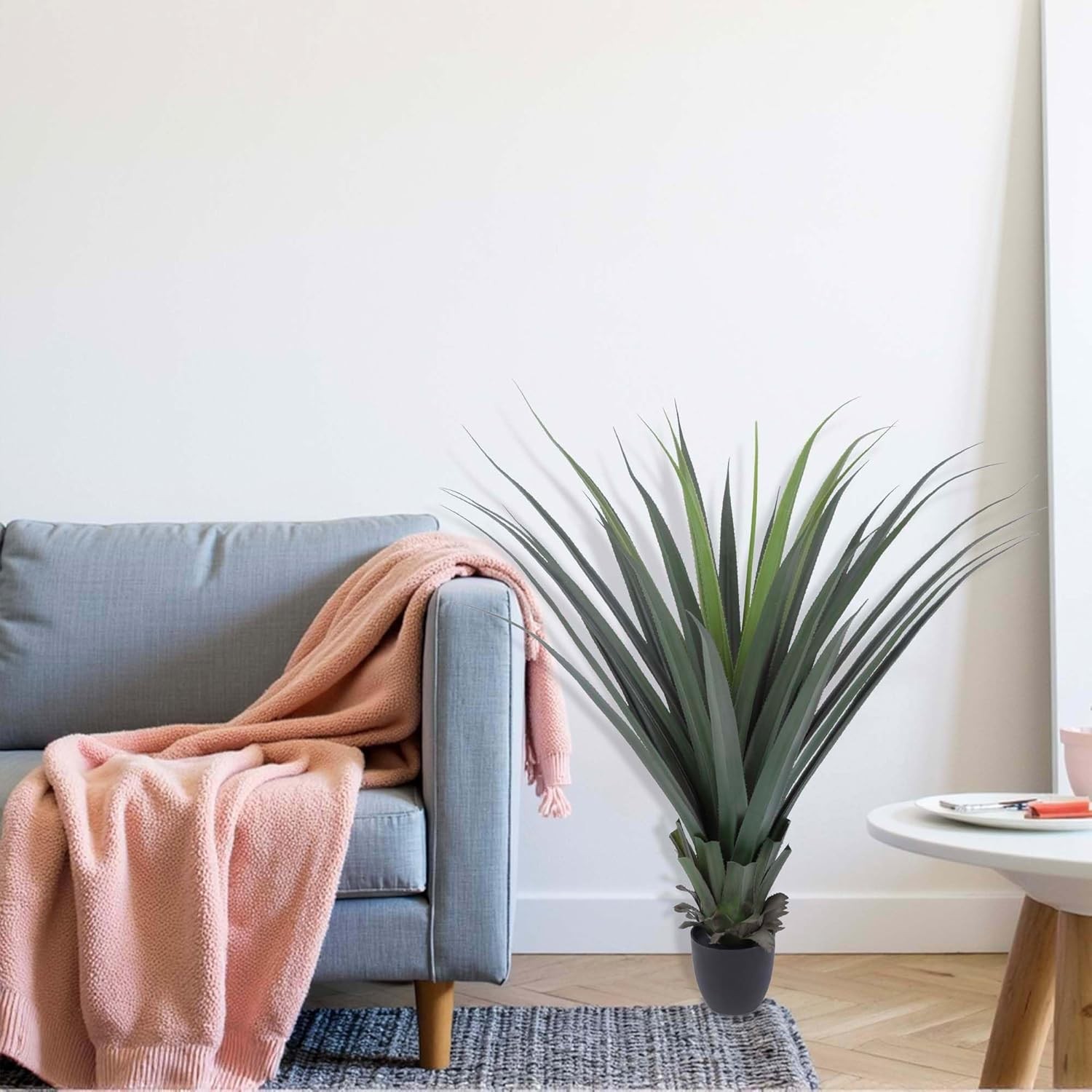Artificial Spiked Agave Plant 40inch Faux 2 Pack Indoor Outdoor