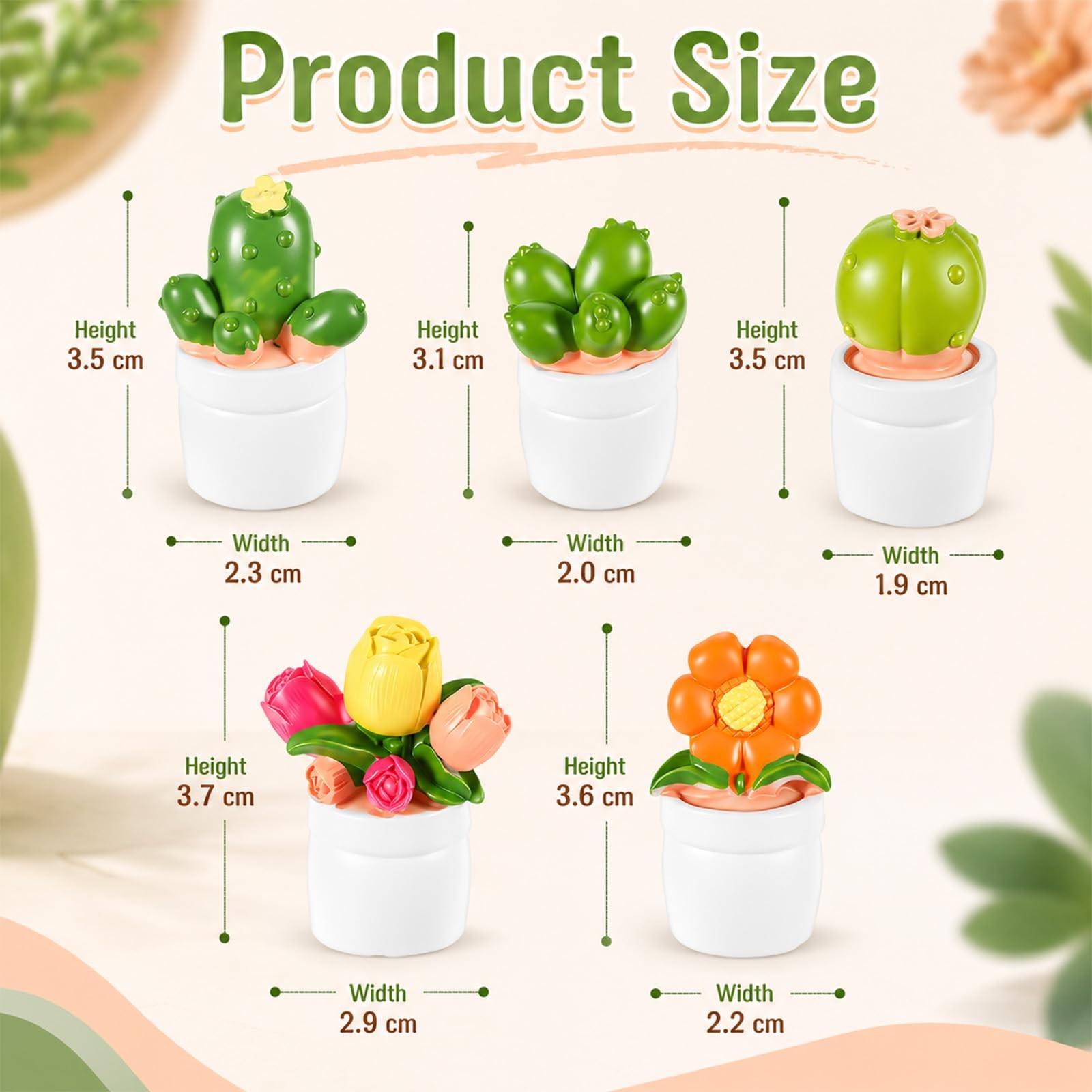 Mini Car Dashboard Decor, 5 Pack Faux Succulent Plants for Cars Interior Cute…