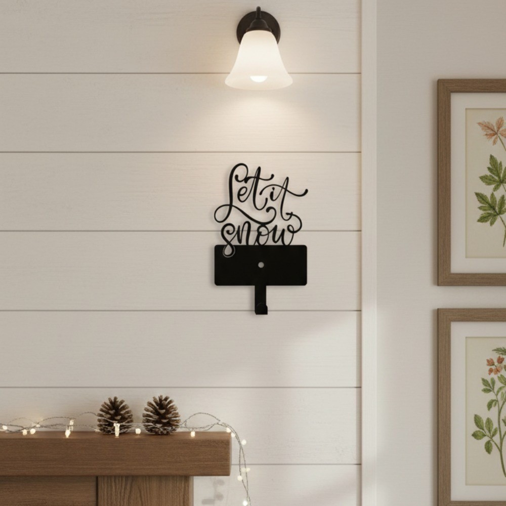 Snowflake Duty Wall Hooks Rustic Farmhouse Entryway Coat Key Organizer Decor