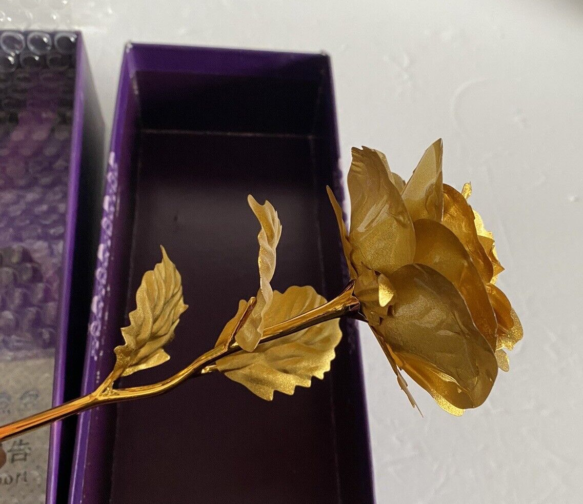 24k Golden Rose Gold With Test Report & Box