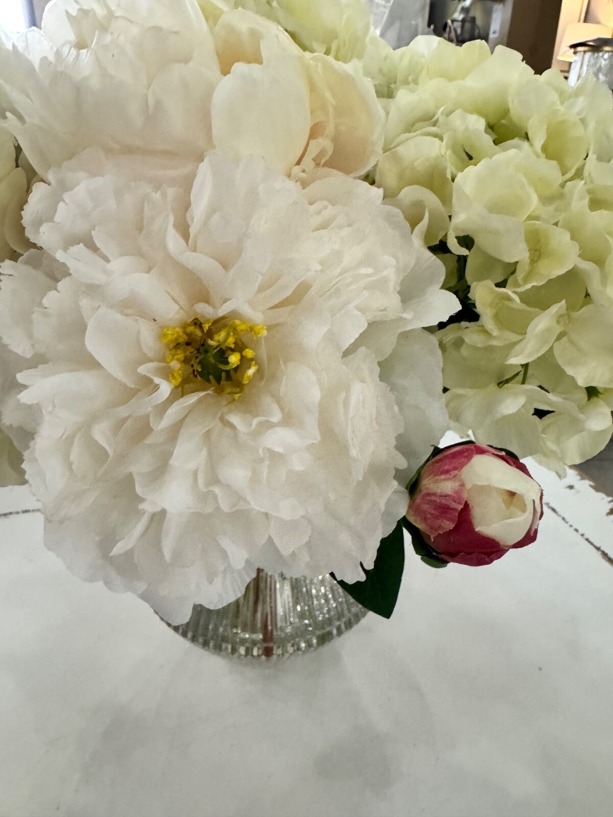 John-R1chard Collection White Dove 22″ Faux Floral Arrangement