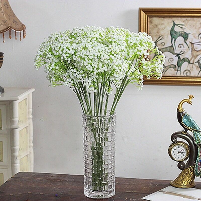 5/10/20 Stems Artificial Baby Breath Gypsophila Flowering Branches Home Decor