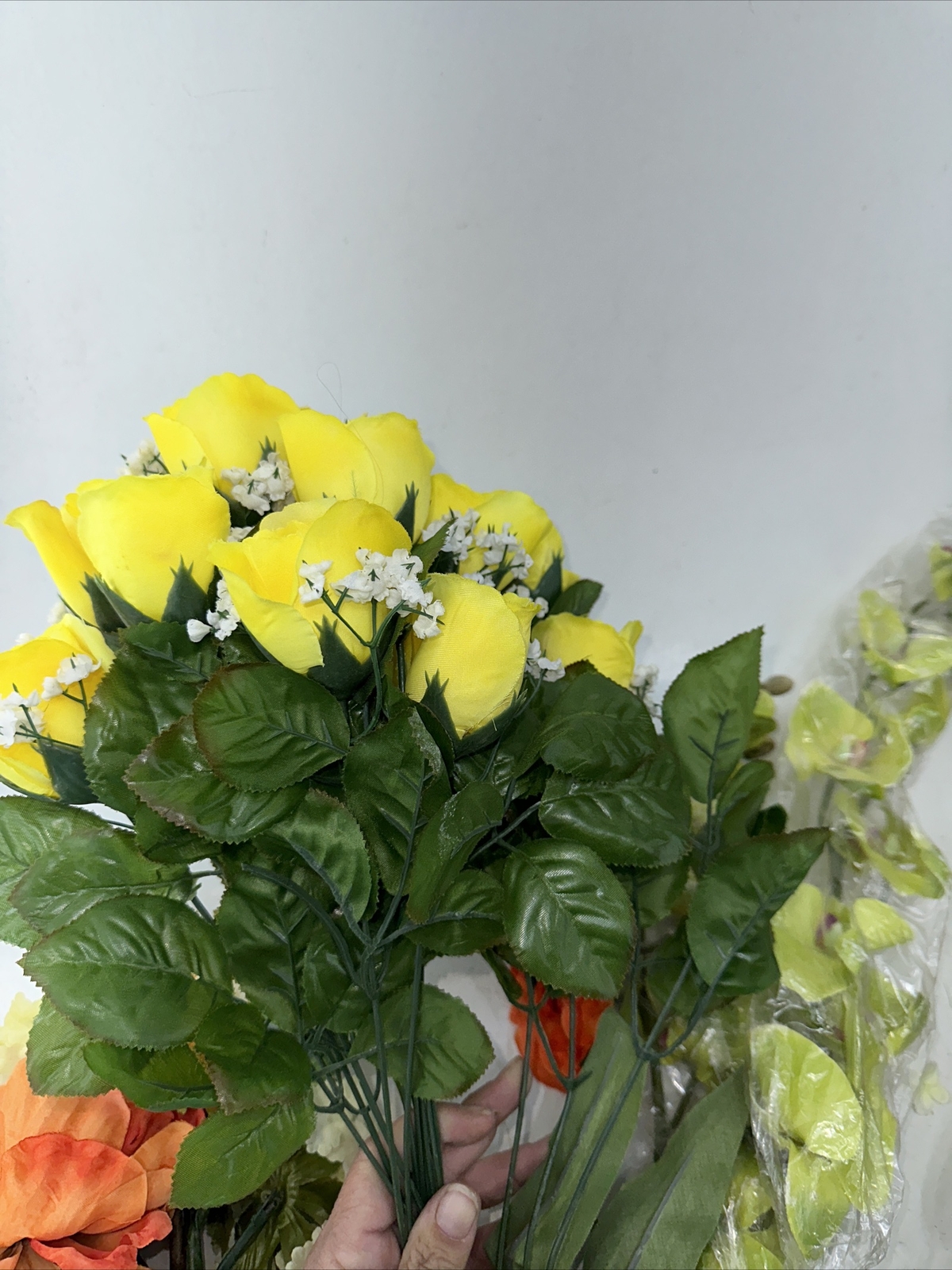 Artificial Flowers Mixed Lot Foliage Leaves Flowers Decor Wedding Party Holiday
