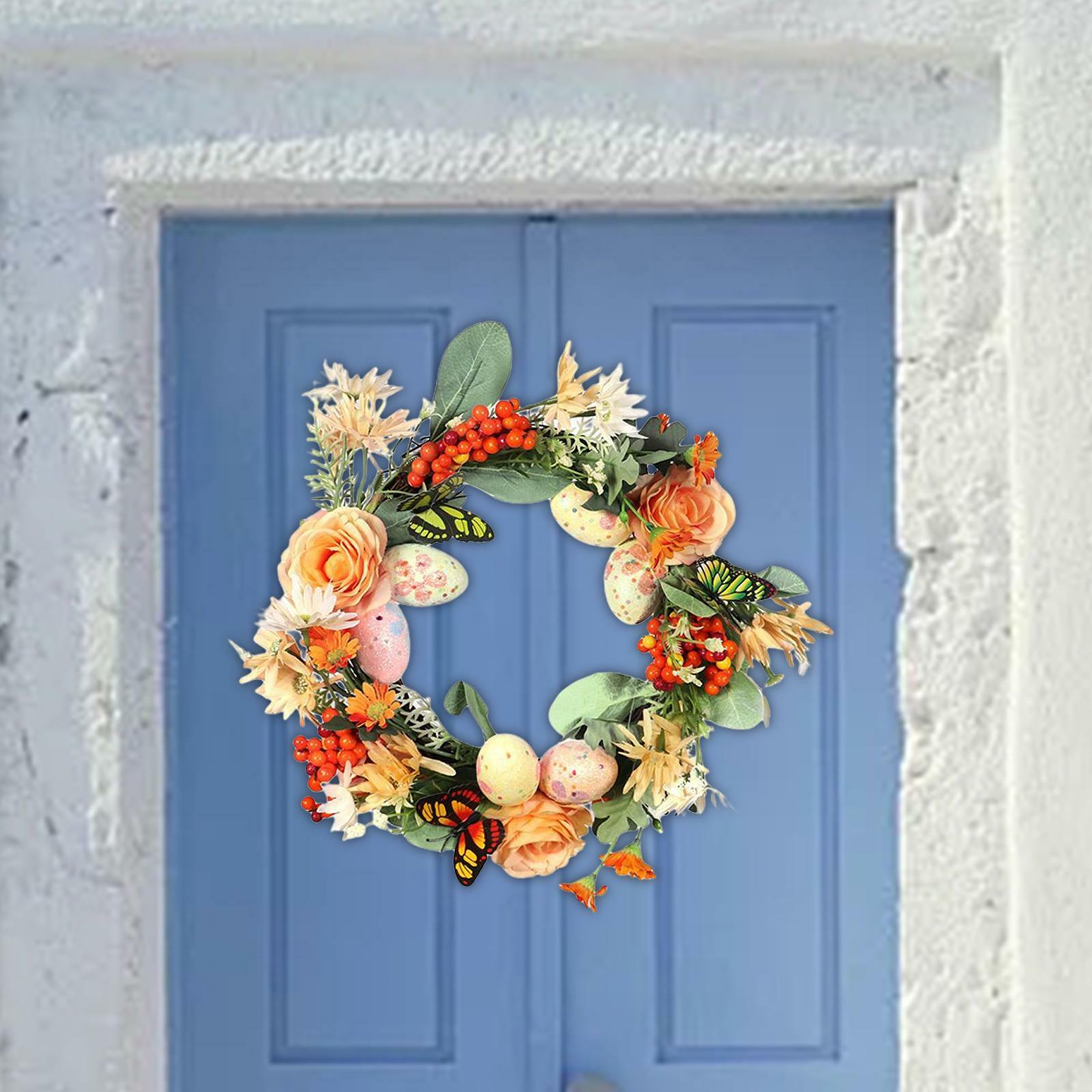 Hanging Easter Wreath Birds Eggs Wreath Gifts for Front Fall