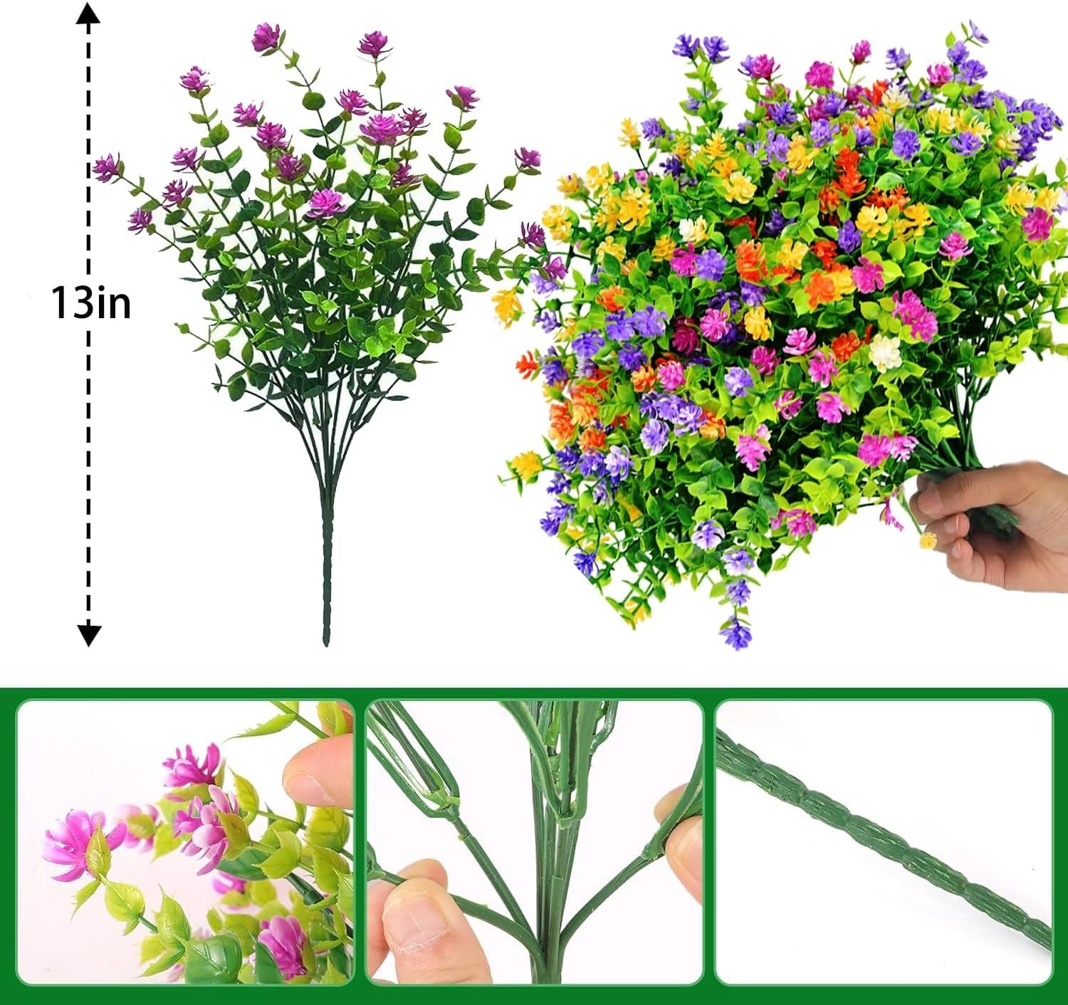 Vibrant Multi-Color Outdoor Flowers – 12 Bundles, Perfect for -Round Beauty