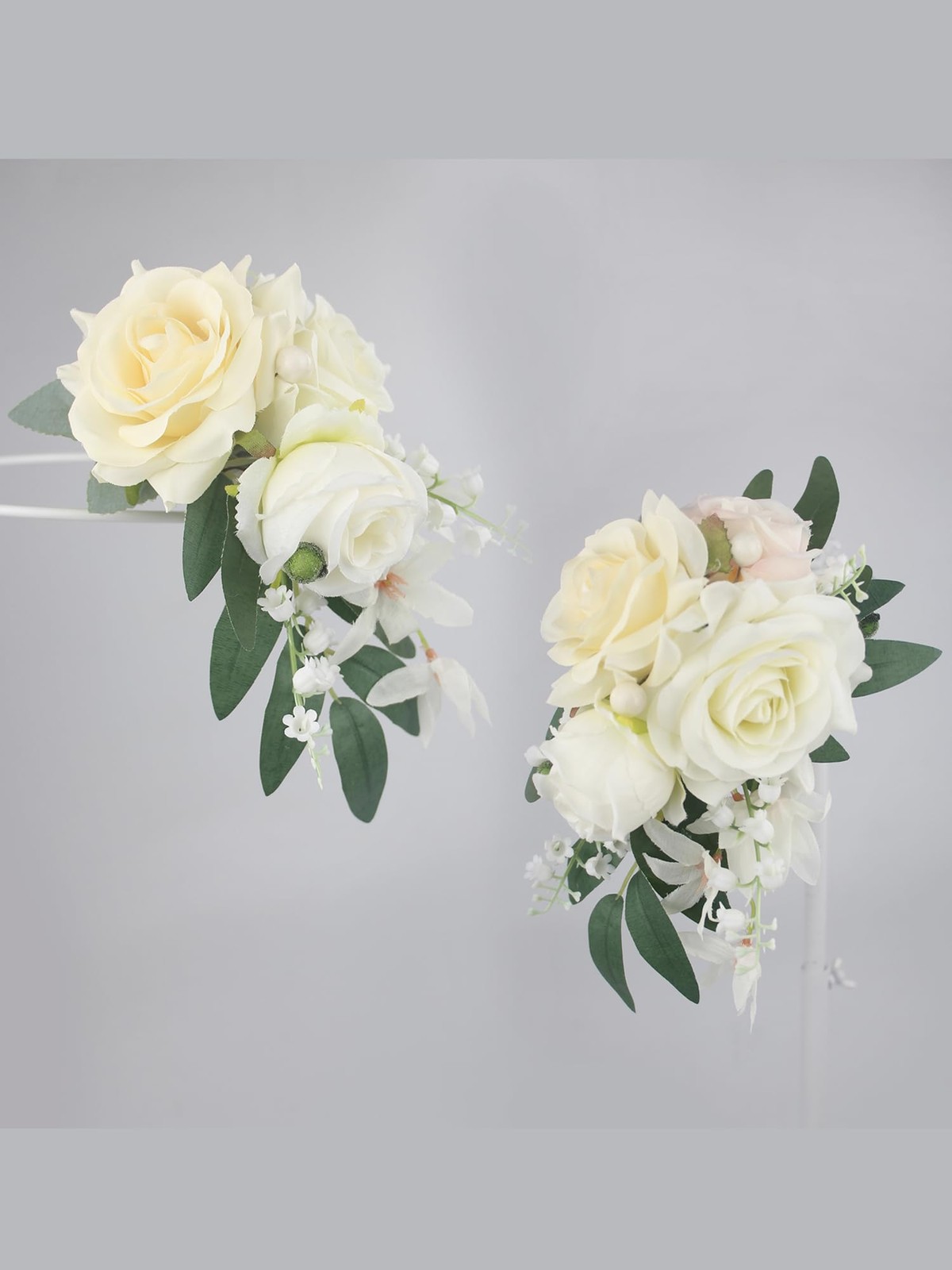 1 Pc Floral Shoulder Corsages White Green Rose Mother of The Bride Corsage