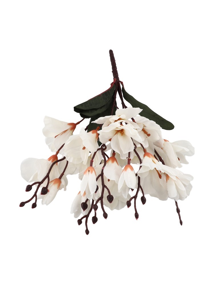 Artificial Magnolia Flower Bouquet 5 Prongs 20 Heads Beauty that Lasts