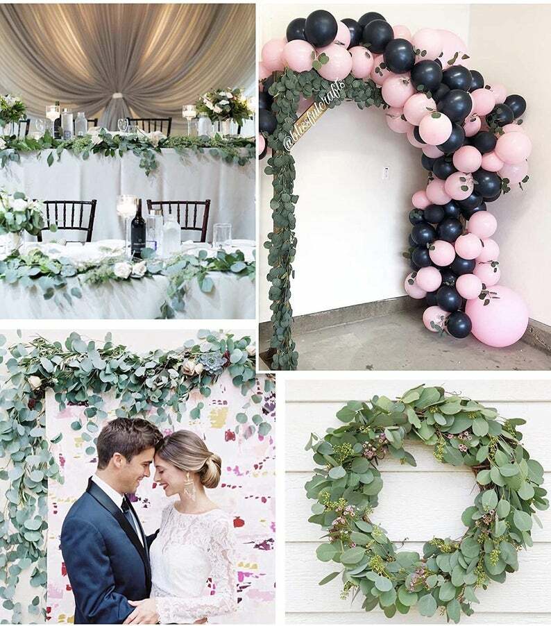 Artificial Eucalyptus Leaves Plant VIne Party Wedding Hanging Decor Garland