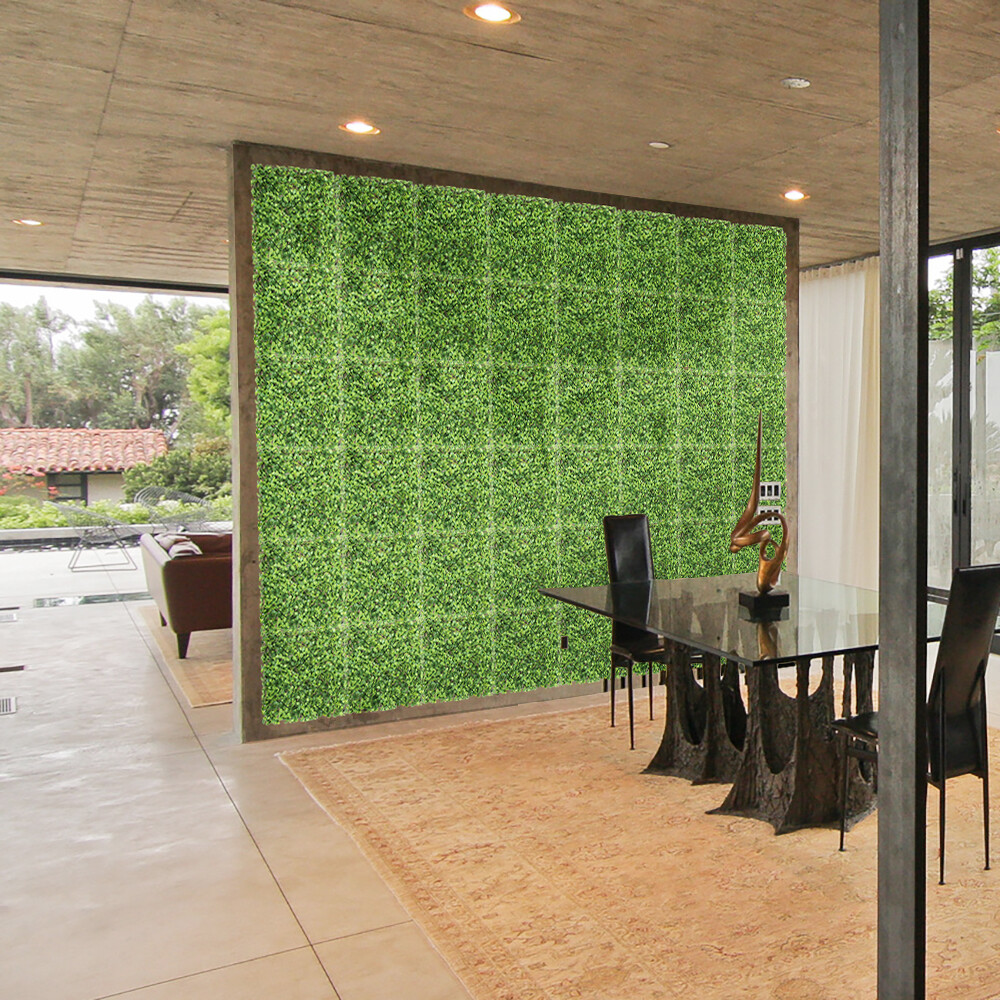 20″x20″ Artificial Faux Greenery Lechuguilla Leaf Fence Screen Wall Decor Panel