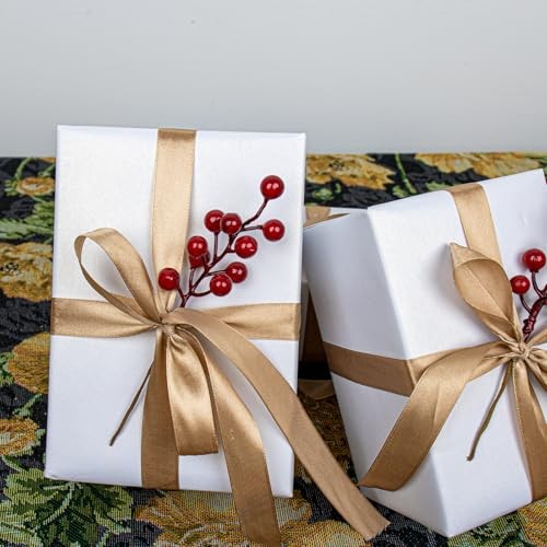 50 Pack Christmas Tree Decorations 6.5 Inch Artificial Berry Stems Red Berry