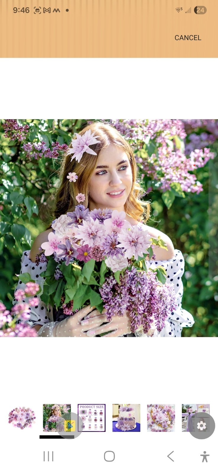 48 PCS Artificial Flowers Heads, Fake Daisy Heads Bulk Silk Faux Rose Purple