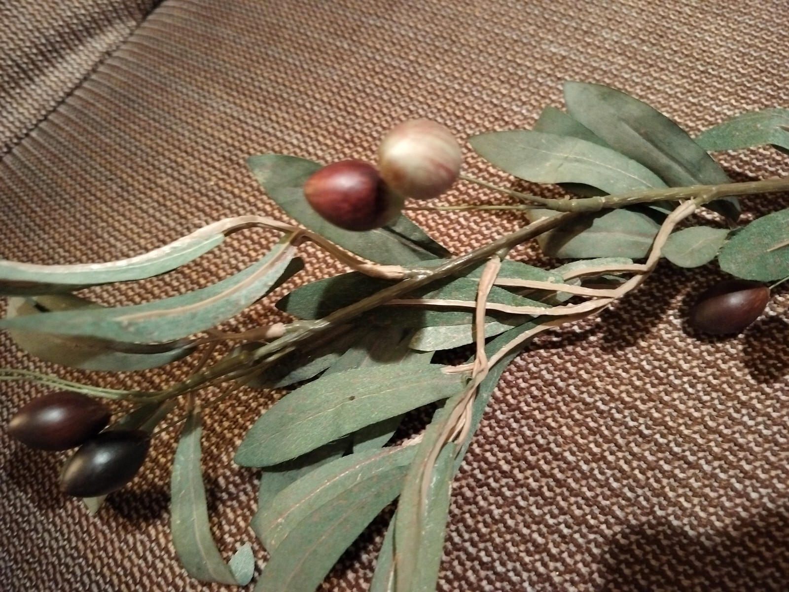 Artificial Olive Branch Stem Approximately 16 In