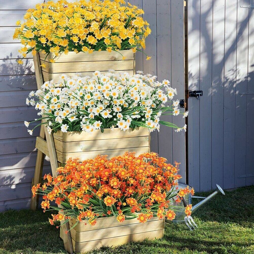 51 heads Artificial Flowers Plastic Plants In/Outdoor Wedding Home Garden Decor