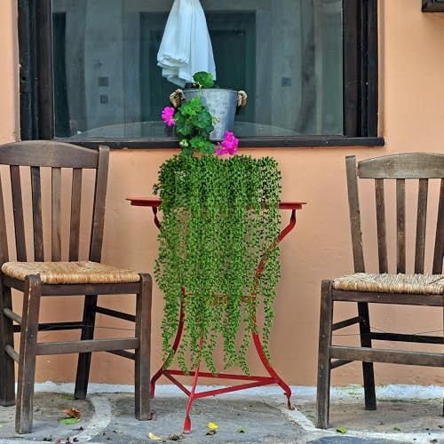 PCS Artificial Succulents Hanging Plants,27.5 Inch Fake String of 3 Green