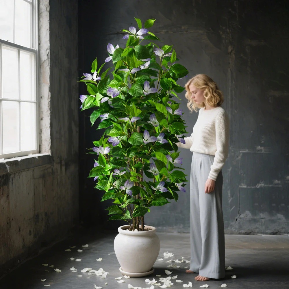 Artificial Ficus Tree Large Fake Banyan Plant Indoor Outdoor Home Garden Decor
